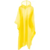 Brandsseller Regenjacke Regenponcho Regencape mit Kapuze und Seitendruckknöpfen Outdoor Gelb - Einheitsgröße