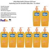 Mixa Baby Bade Duschöl-Schaum Feuchtigkeitspflege für Empfindliche Babyhaut x8