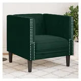 vidaXL Chesterfield-Sessel Dunkelgrün Samt