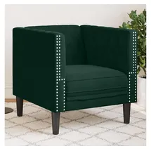 vidaXL Chesterfield-Sessel Dunkelgrün Samt