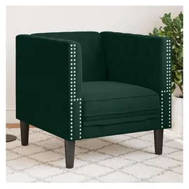 vidaXL Chesterfield-Sessel Dunkelgrün Samt