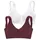 PETITE FLEUR Soft-BH Damen bordeaux+weiß Gr.100D