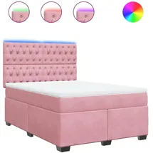 vidaXL Boxspringbett 140 x 200 cm Rosa