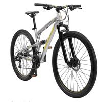 Bikestar Mountainbike Shimano 21 Gang Schaltung, Scheibenbremse 29 Zoll Reifen | 17.5 Zoll Rahmen Alu MTB Vollgefedert | Grau