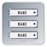 m-e modern-electronics KTA-3 A/S Klingelplatte mit Namensschild 3fach Silber 12 V/1 A