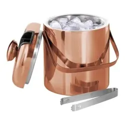 Caterado Eiskühler / Eiseimer LINCOLN, Edelstahl, 1,3 L, mit kupferfarbener Lackierung