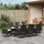 vidaXL Gartenmöbel-Set 9-tlg. Schwarz
