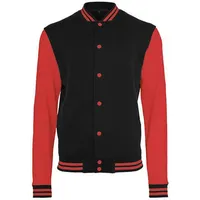 Build Your Brand Sweat College Jacke Black / Red M
