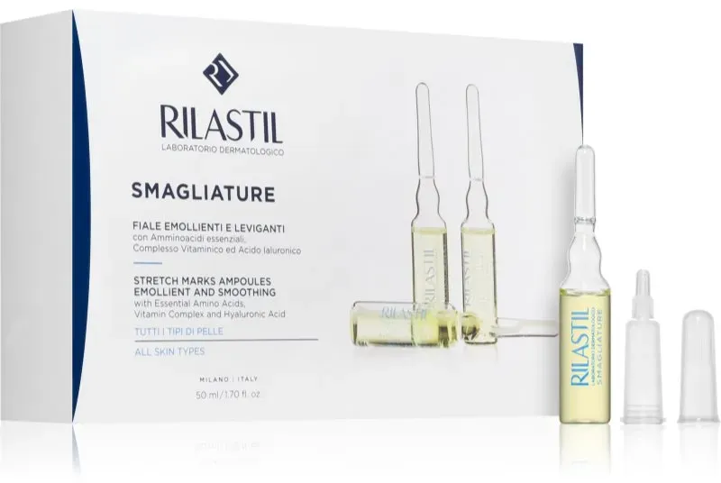 Rilastil Stretch Marks glättendes Serum gegen Schwangerschaftsstreifen in Ampullen 10 x 5 ml