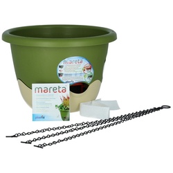 PLASTIA Blumenampel »Mareta 30 Grün Elfenbein mit Erdbewässerung«
