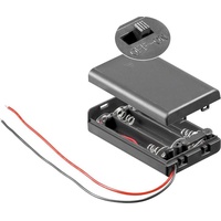 Goobay Batteriehalter für 3x Micro mit Deckel und Schalter