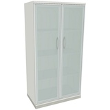 FM Helmets fm Aktenschrank Sidney, 4260672331741 weiß, Acrylglas satiniert 3 Fachböden 80,0 x 44,2 x 151,7 cm