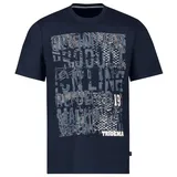 Trigema T-Shirt » T-Shirt mit großem Print-Motiv«, (1 tlg.), Gr. L, navy, , 74432948-L