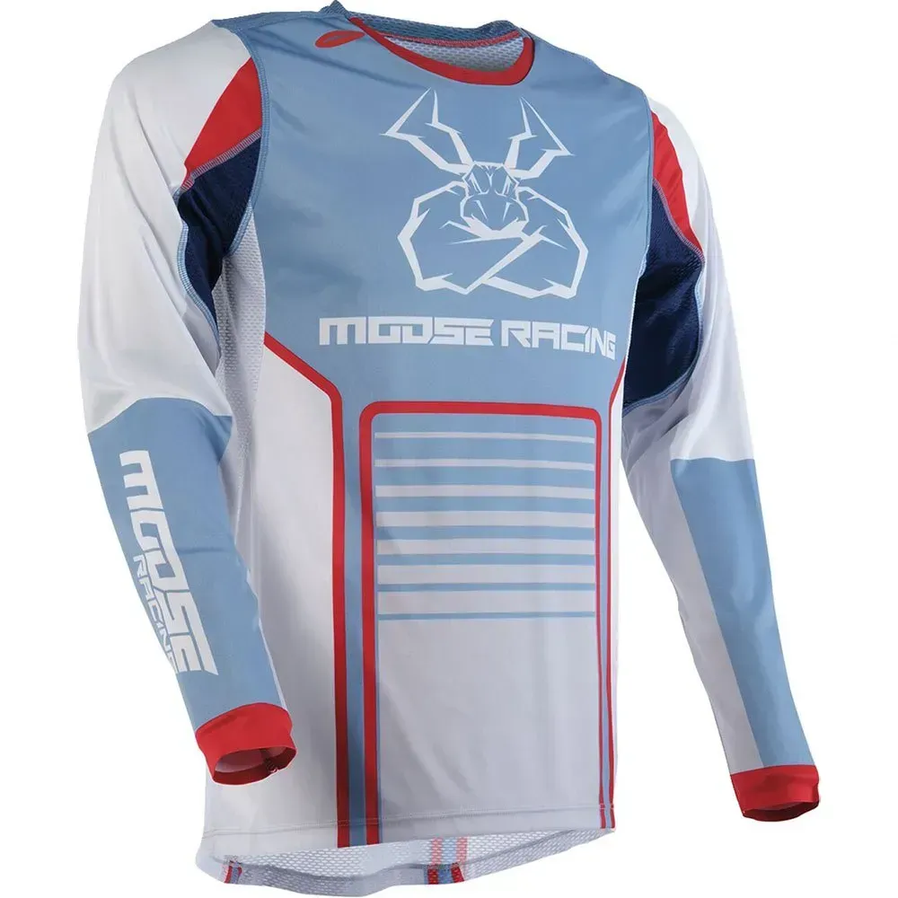 Moose Soft-goods Agroid Langarm-trikot - Blue / Gray - S