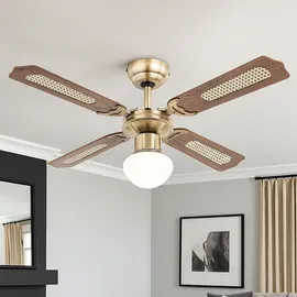 ETC Shop Deckenventilator 106,6 cm Deckenventilator Weiß