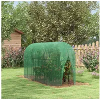 Outsunny 3 x 1 m Gartennetz, Pflanzenschutzzelt mit Tür, Insektenschutznetz, Stahl,