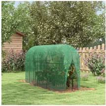 Outsunny 3 x 1 m Gartennetz, Pflanzenschutzzelt mit Tür, Insektenschutznetz, Stahl,