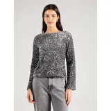 Vero Moda Langarmshirt VMBella (1-tlg) Pailletten grau M