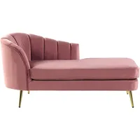 Beliani Chaiselongue rosa linksseitig Allier