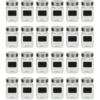 VidaXL Vorratsgläser mit Aufkleber 24 Stk. 300 ml