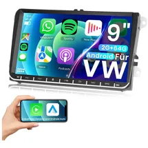 Hikity 1+32GB Autoradio für VW Passat Golf MK5 MK6 Caddy Polo Touran Seat Sharan mit GPS,WiFi, Mirror Link, Bluetooth UKW-Radio, MIC, Rückfahrkamera