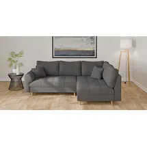 Home Affaire »CHARRE L-Form mit Ottomane, Maße B/T/H: 231/161/81 cm«, feine Steppung, lose Rücken- und Zierkissen, auch in Cord und Bouclé
