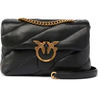 PINKO Love Classic Puff CL Sheep NAP Handtasche, Z99Q_Nero-Antique Gold - Schwarz