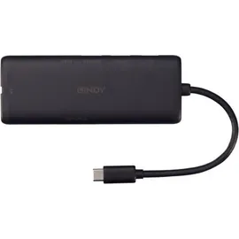 Lindy 43358 laptop-dockingstation & portreplikator Kabelgebunden USB 3.2 Gen 1 (3.1 Gen 1) Type-c Schwarz
