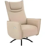 Mid.you Fernsehsessel, Creme, Textil, 74x80-156x116-83 cm, Relaxfunktion, Wohnzimmer, Sessel, Fernsehsessel