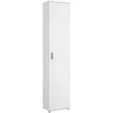 Dmora Mehrzweckschrank, Weiß, Holzwerkstoff, 3 Fächer, 39x190x35 cm, Schlafzimmer, Kleiderschränke