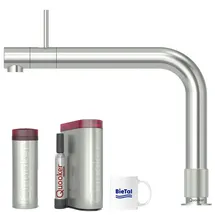 bietal® Quooker Front Voll Edelstahl Wasserhahn PRO3 kochendes Wasser CUBE