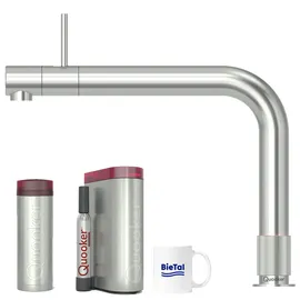 bietal® Quooker Front Voll Edelstahl Wasserhahn PRO3 kochendes Wasser CUBE