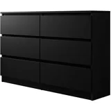 Mirjan24 Malwa M6 120 x 77 x 30 cm Schwarz