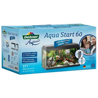 Dehner Aqua Start 60 Komplettaquarium mit Futter/Pflege schwarz