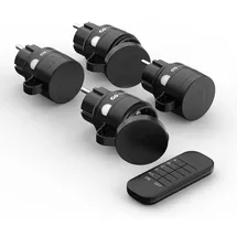 conecto Funksteckdose 30 m Schwarz 4 St.