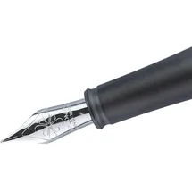 Diplomat Federaggregat Edelstahlfeder Aero Breite F Schwarz/Silber
