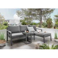 Destiny MILANO Eckgruppe anthrazit, Beistelltisch 30x40x50cm - Grau