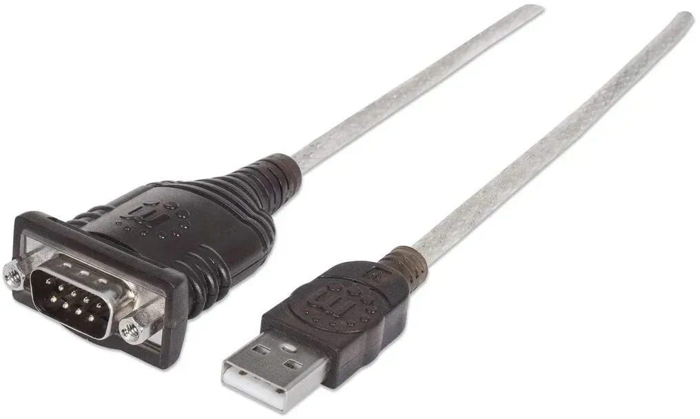 Manhattan USB auf Seriell-Konverter, Zum Anschluss eines seriellen Geräts an einen USB-Port, Prolific PL-2303RA-Chipsatz, 0,45 m, Polybag-Verpackung