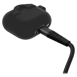 Otterbox Soft Touch Kopfhörer Hülle für AirPods (4th gen), stoßfeste, sturzsichere, ultraflache, Kratz- und Abriebfeste Schutzhülle für Apple AirPods, inklusive Karabiner, Schwarz