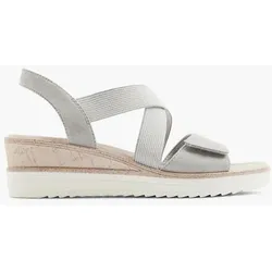 Komfort Keilsandalette - Damen - grau