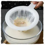 Oriental riverkit Sieb Filter, Nylon Sieb Mit Griff, 100/200/400 Mesh Ultrafeines Trichterfilter, Mit Rand Und Bequemen Rutschfesten Griffen, Für Saft, Milch, Kaffee