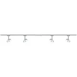 Paulmann 96895 LED Deckenleuchte URail Schienensystem Strahler Set Circle, Deckenlampe Schwenkbar Spot 4-flammig Chrom Matt 2700K Warmweiß 5 W