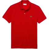 Lacoste Poloshirt mit Label-Stitching, Rot, L