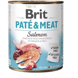 BRIT Pate&Meat salmon 800 g Lachspasteten für Hunde