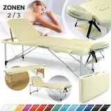 Vendomnia Mobile Massageliege Massagetisch Massagebank Behandlungsliege Tasche Holz Alu - creme
