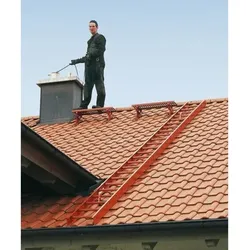 Dachleiter 10 Sprossen, Aluminium, B 340mm, L 2.800mm, Aluminium, natur - aluminium
