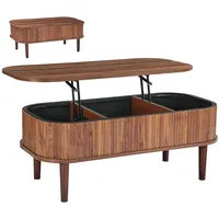 Vevor Höhenverstellbar Walnuss 100 x 48 x 40,5-54,5 cm