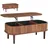 Vevor Höhenverstellbar Walnuss 100 x 48 x 40,5-54,5 cm