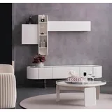 aea Wohnwand Couchtisch), Sideboard Wandregal Verspiegelt Wohnzimmer Set Weiß