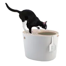 Iris Ohyama Katzentoilette PUNT-530 XXL Weiß/Beige